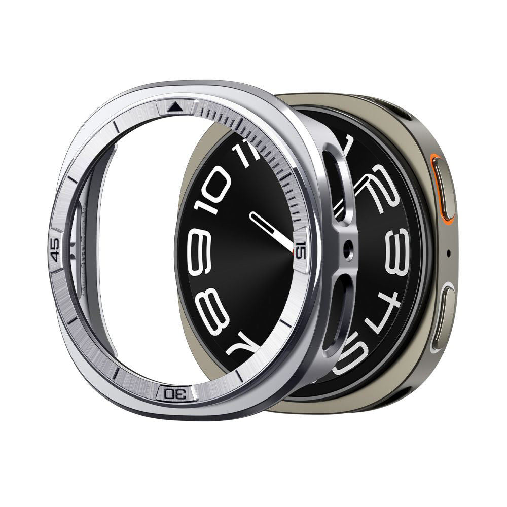 Skyddram Spigen Tune Pro Pilot för Samsung Galaxy Watch8 44mm, Silver