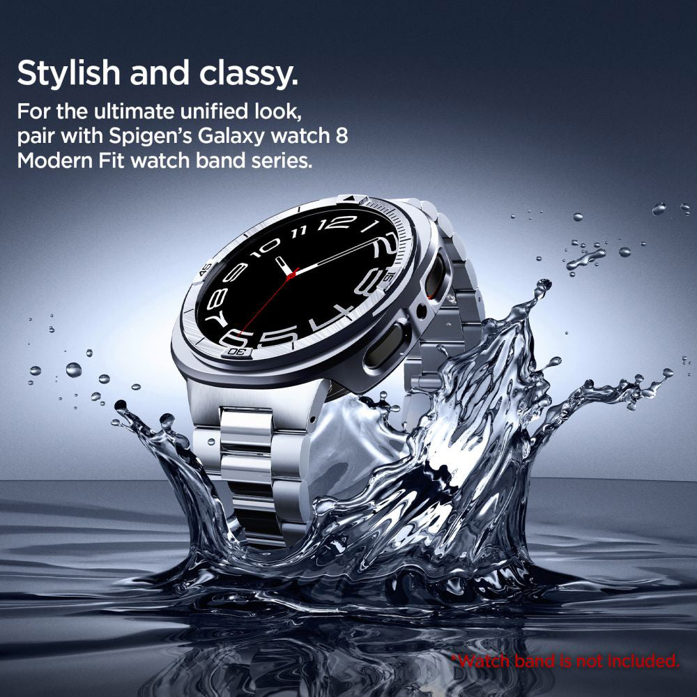 Skyddram Spigen Tune Pro Pilot för Samsung Galaxy Watch8 44mm, Silver
