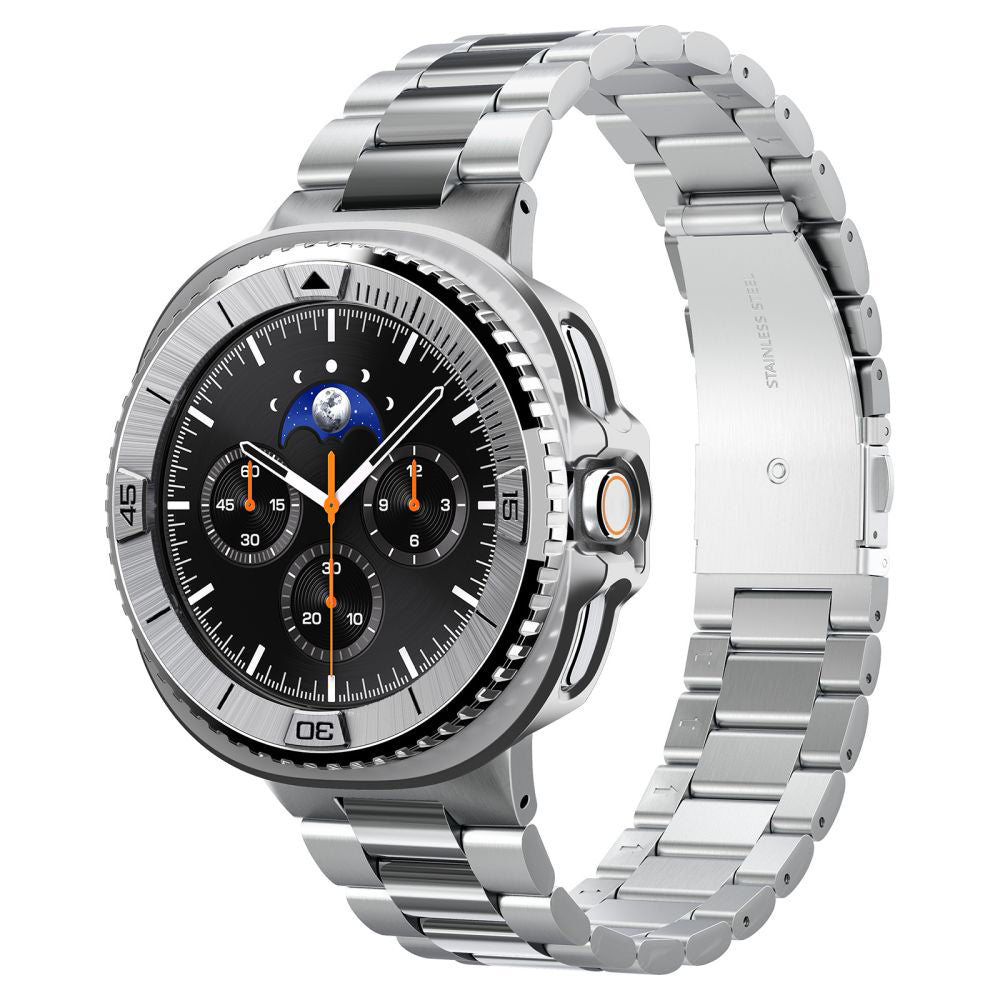 Spigen Tune Pro Pilot skyddsram för Samsung Galaxy Watch8 Classic, Silver ACS10017