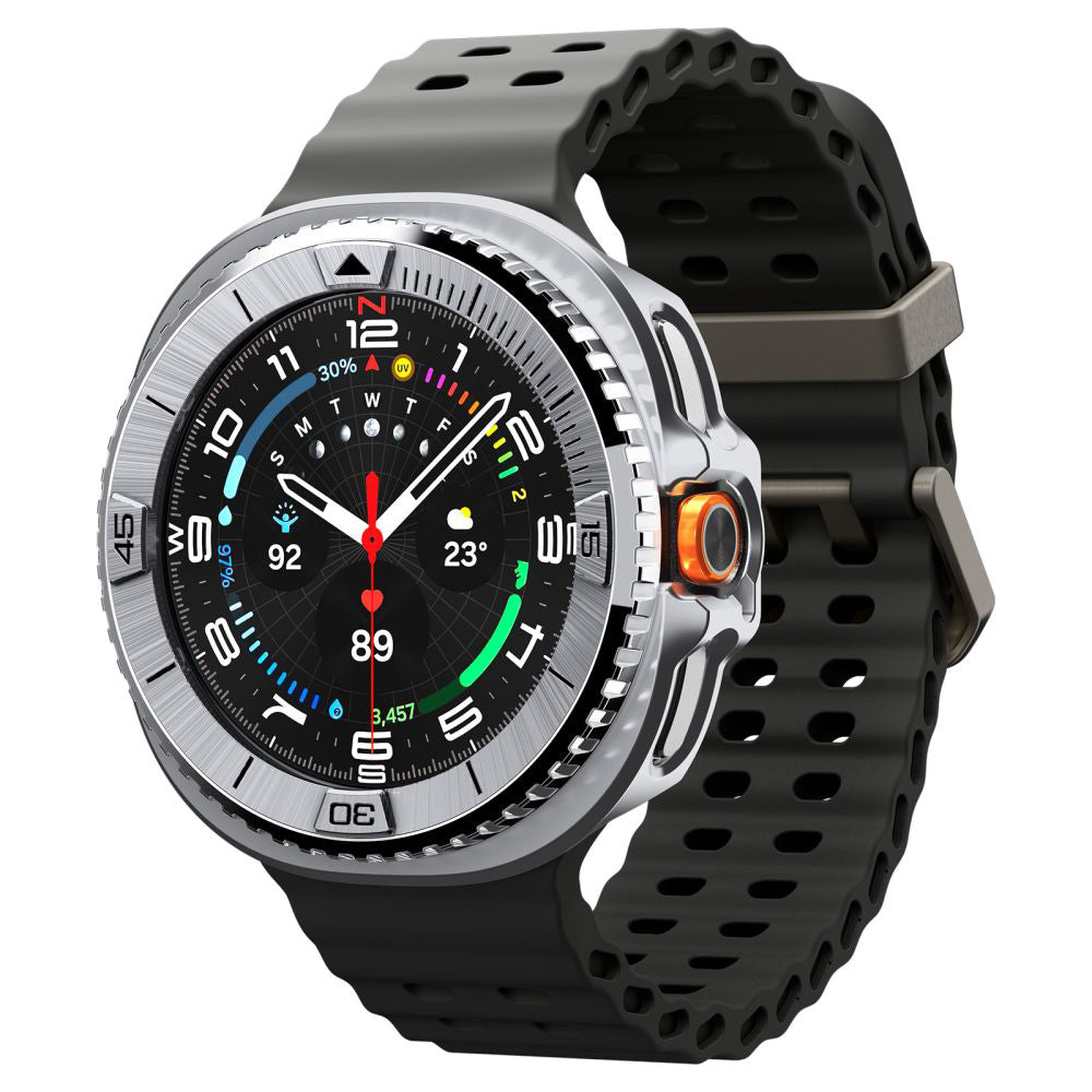 Spigen Tune Pro Pilot skyddsram för Samsung Galaxy Watch8 Classic, Silver ACS10017