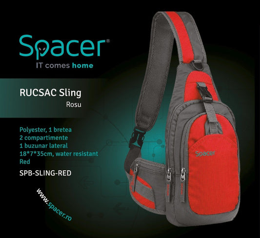 Spacer Sling-ryggsäck för surfplatta max. 8 tum, Röd