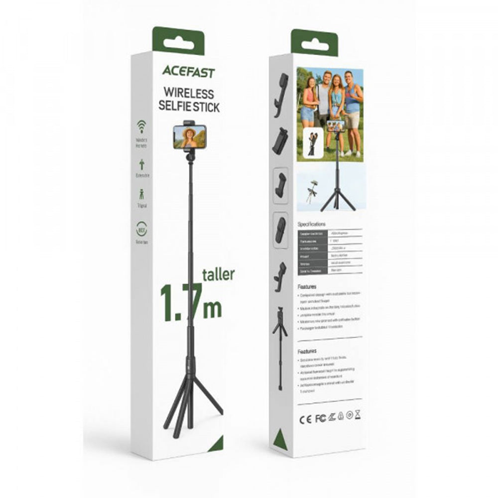 Selfie Stick Bluetooth Acefast E31, Universal, Svart