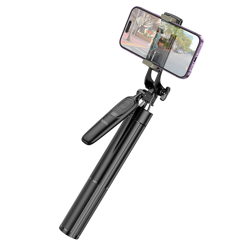 Selfie Stick Bluetooth HOCO K19 Soul Live Broadcast, universal, svart