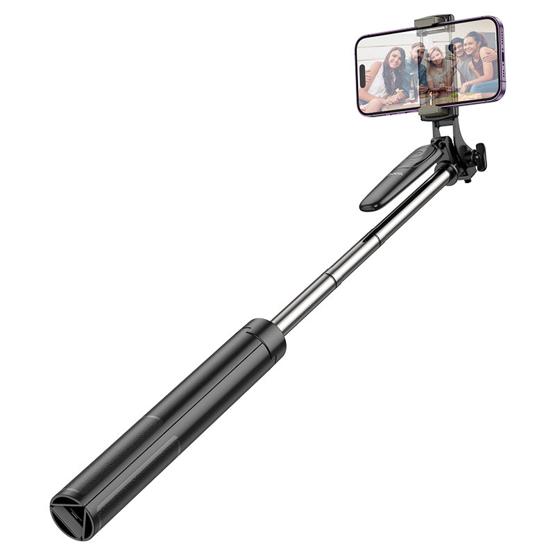 Selfie Stick Bluetooth HOCO K19 Soul Live Broadcast, universal, svart