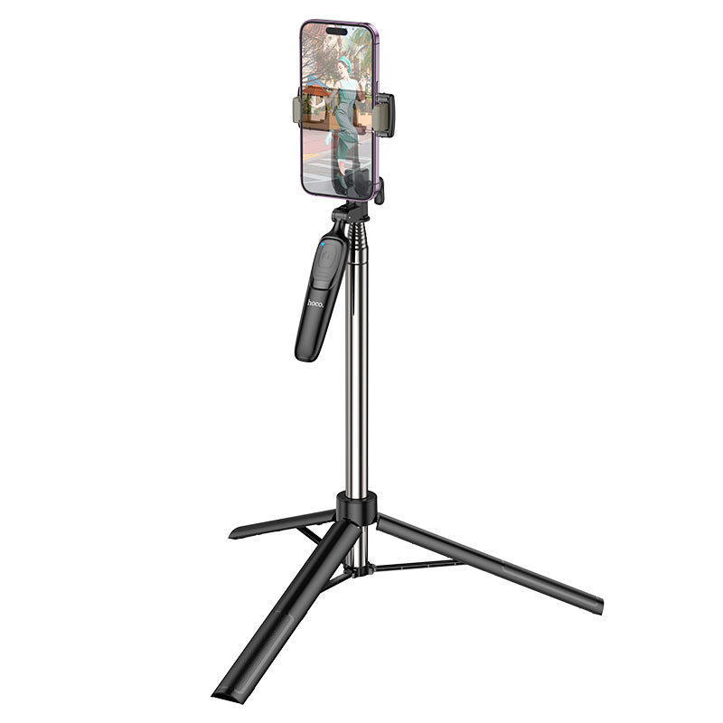Selfie Stick Bluetooth HOCO K19 Soul Live Broadcast, universal, svart