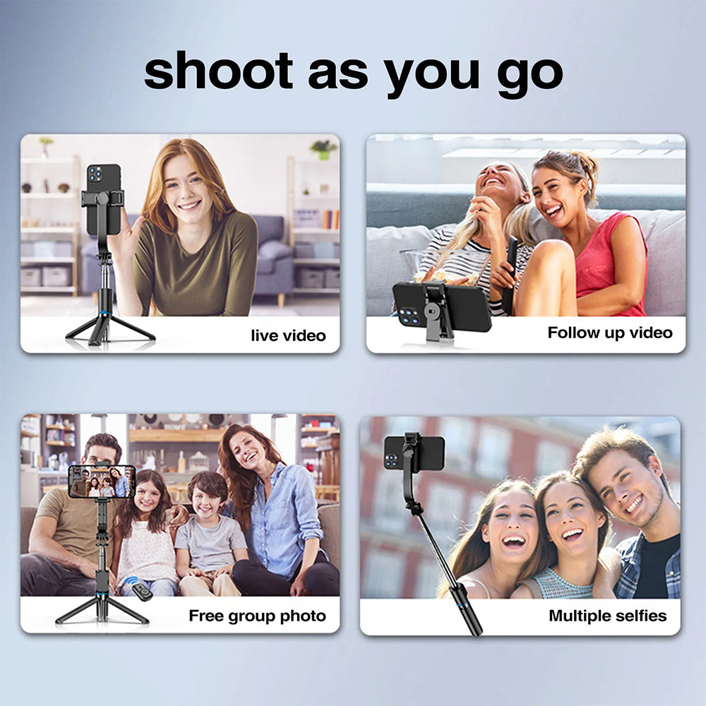 Selfie Stick Bluetooth Techsuit C01, Universal, Svart