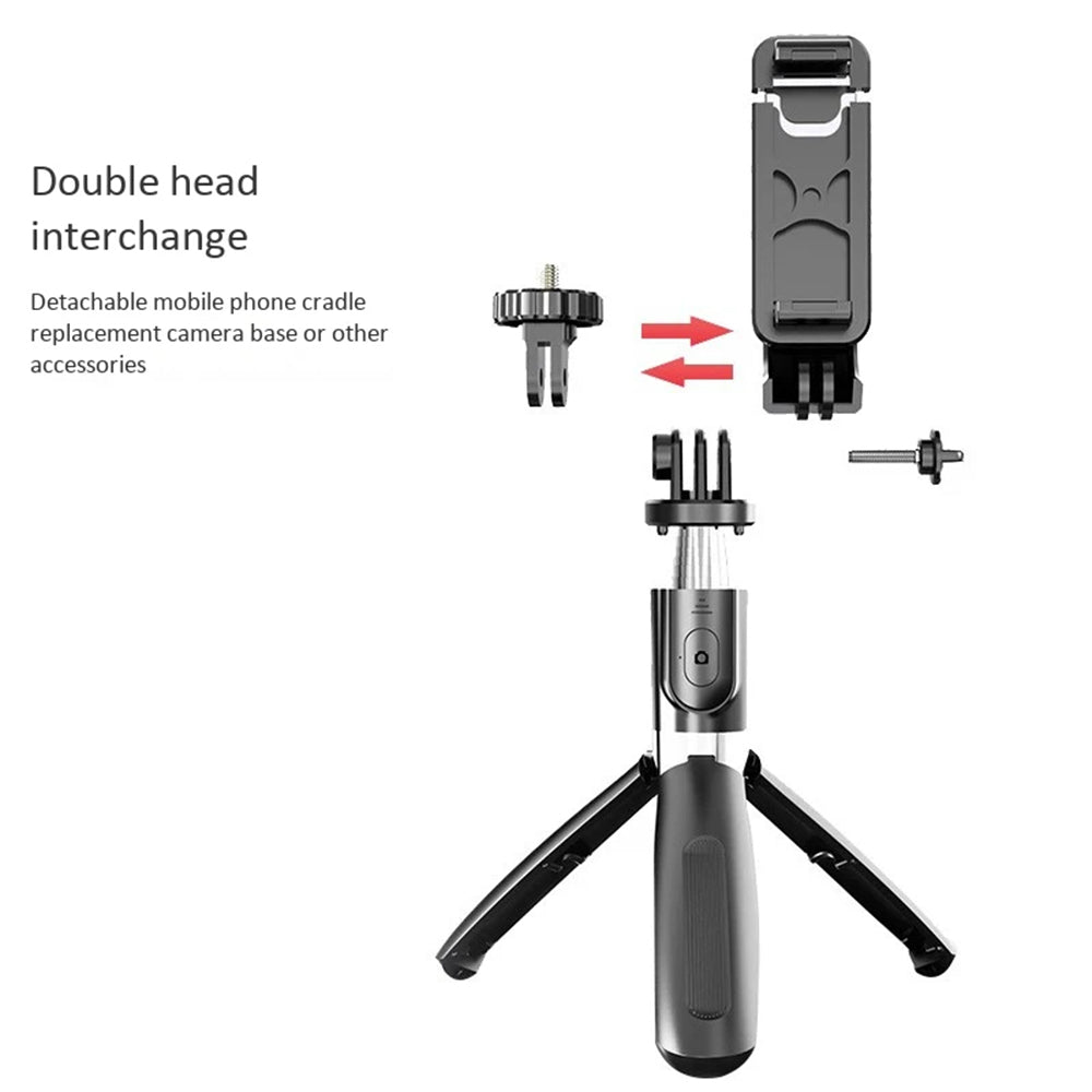 Selfie Stick Bluetooth Techsuit L02, Universal, Svart