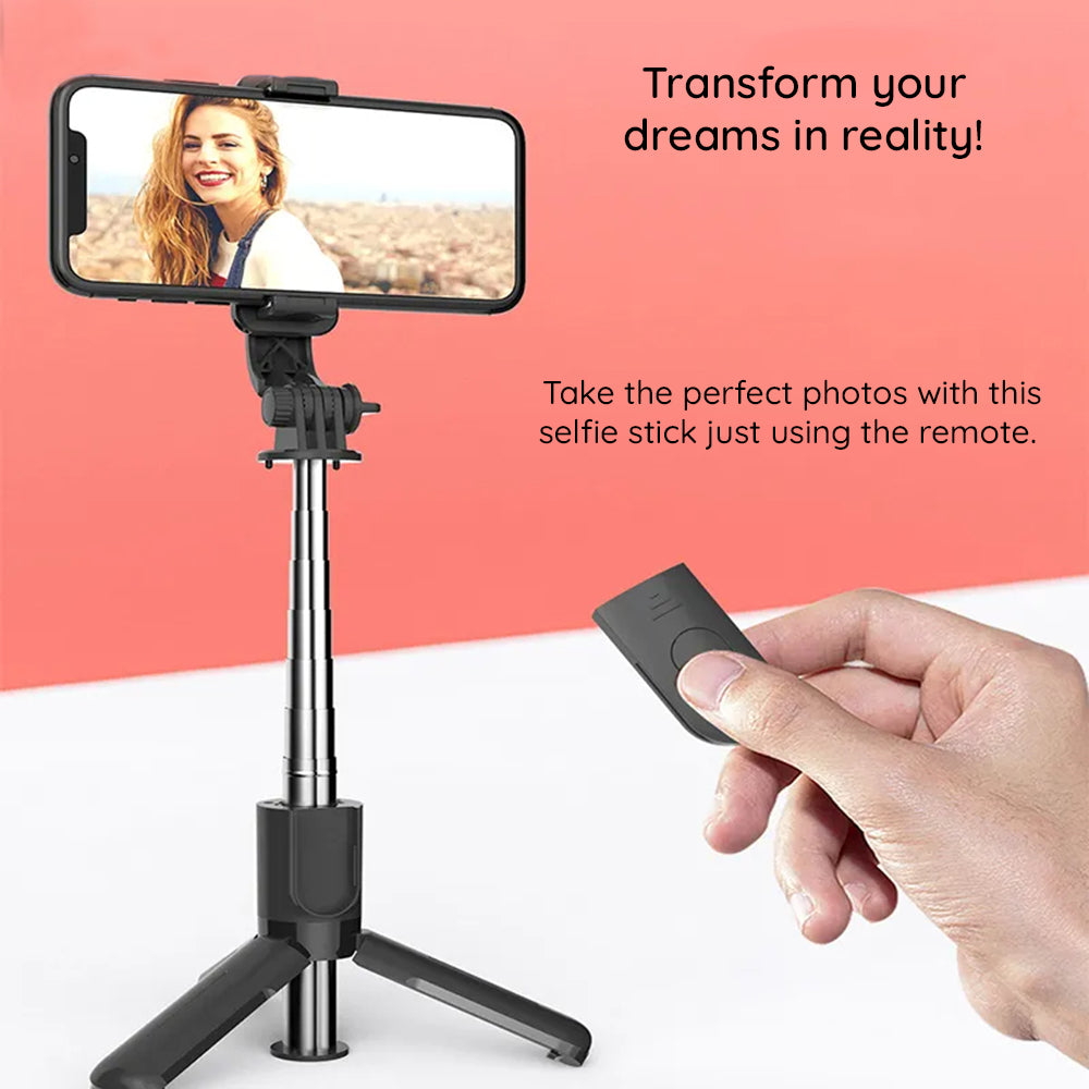 Selfie Stick Bluetooth Techsuit L11, Universal, Svart