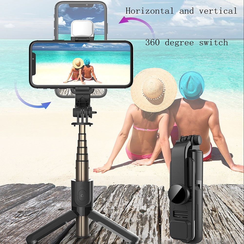 Selfie Stick Bluetooth Techsuit L11s, Universal, Svart