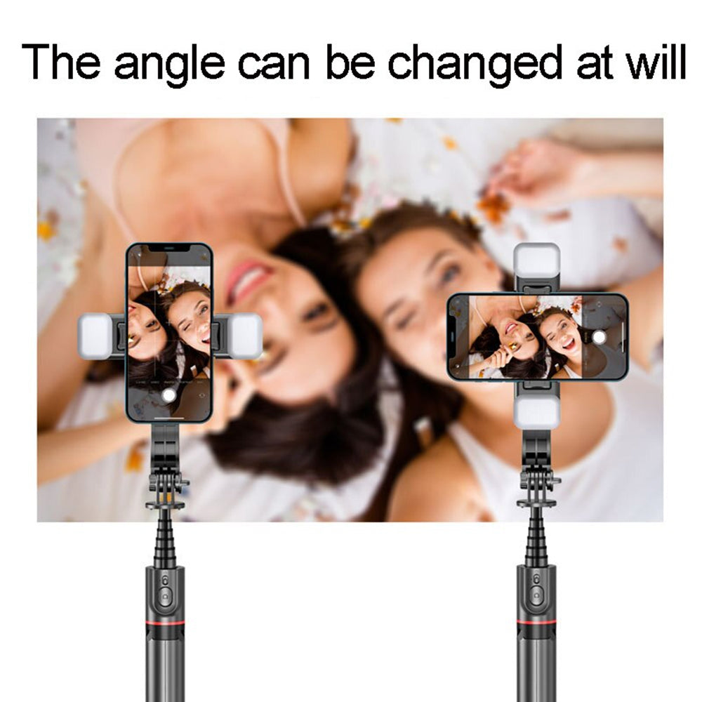 Selfie Stick Bluetooth Techsuit L12D, Universal, Svart