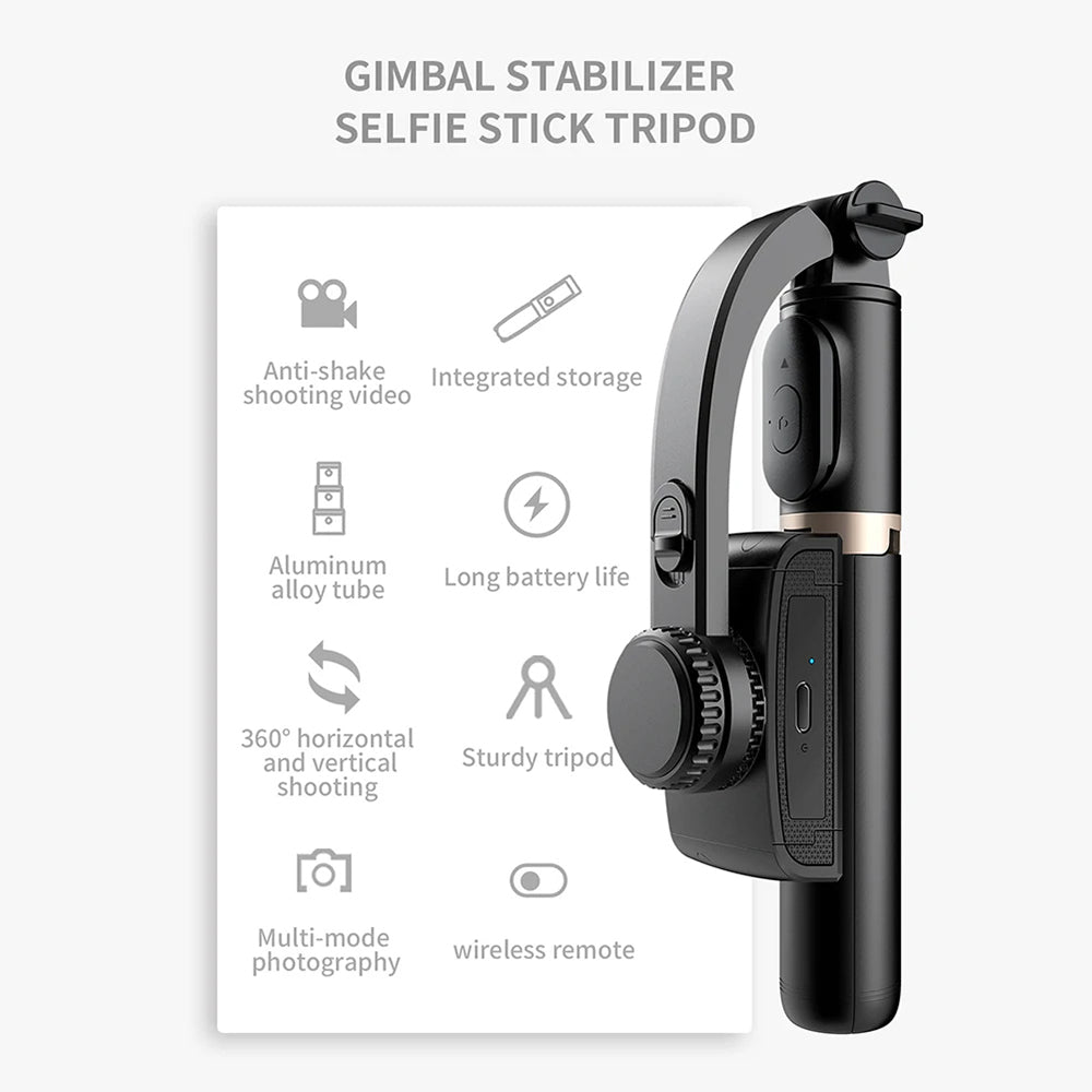 Selfie Stick Bluetooth Techsuit Q08, Universal, Svart