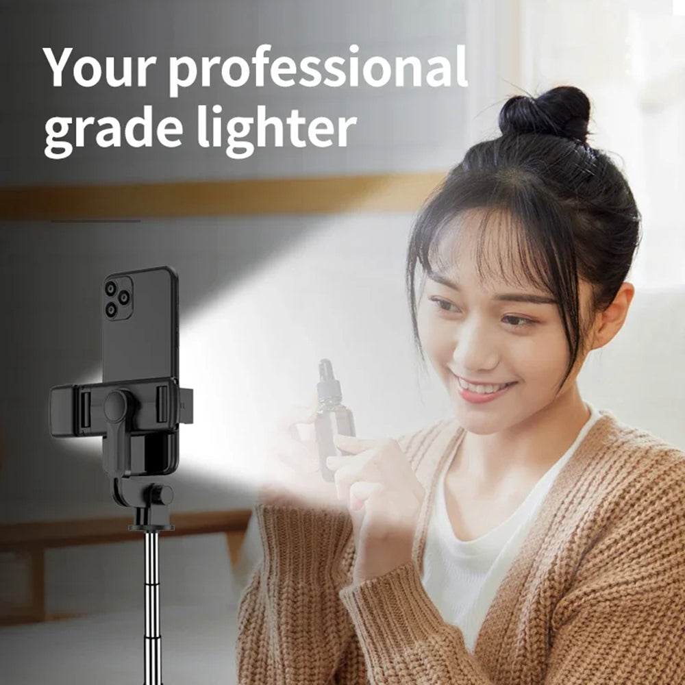 Selfie Stick Bluetooth Techsuit S03-S, Universal, Svart
