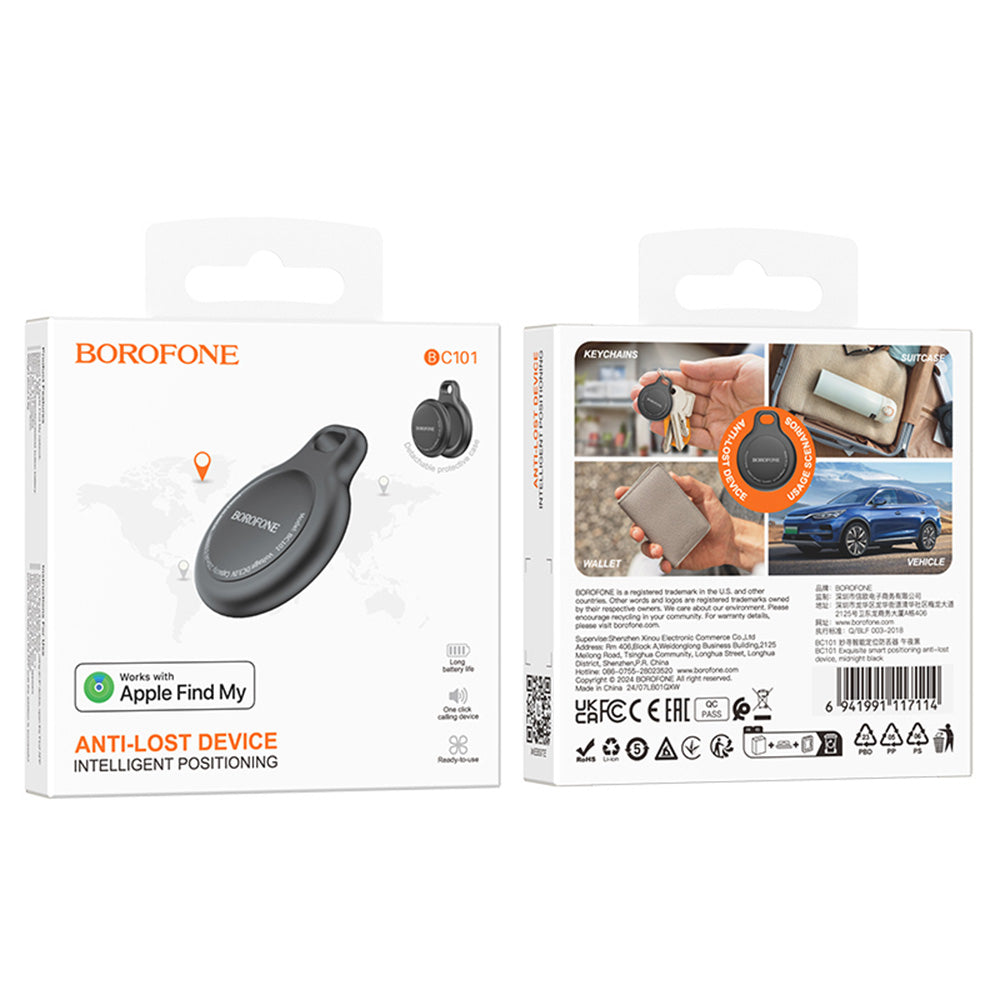 SmartTag Borofone BC101 Exquisite för iOS-serien, Svart
