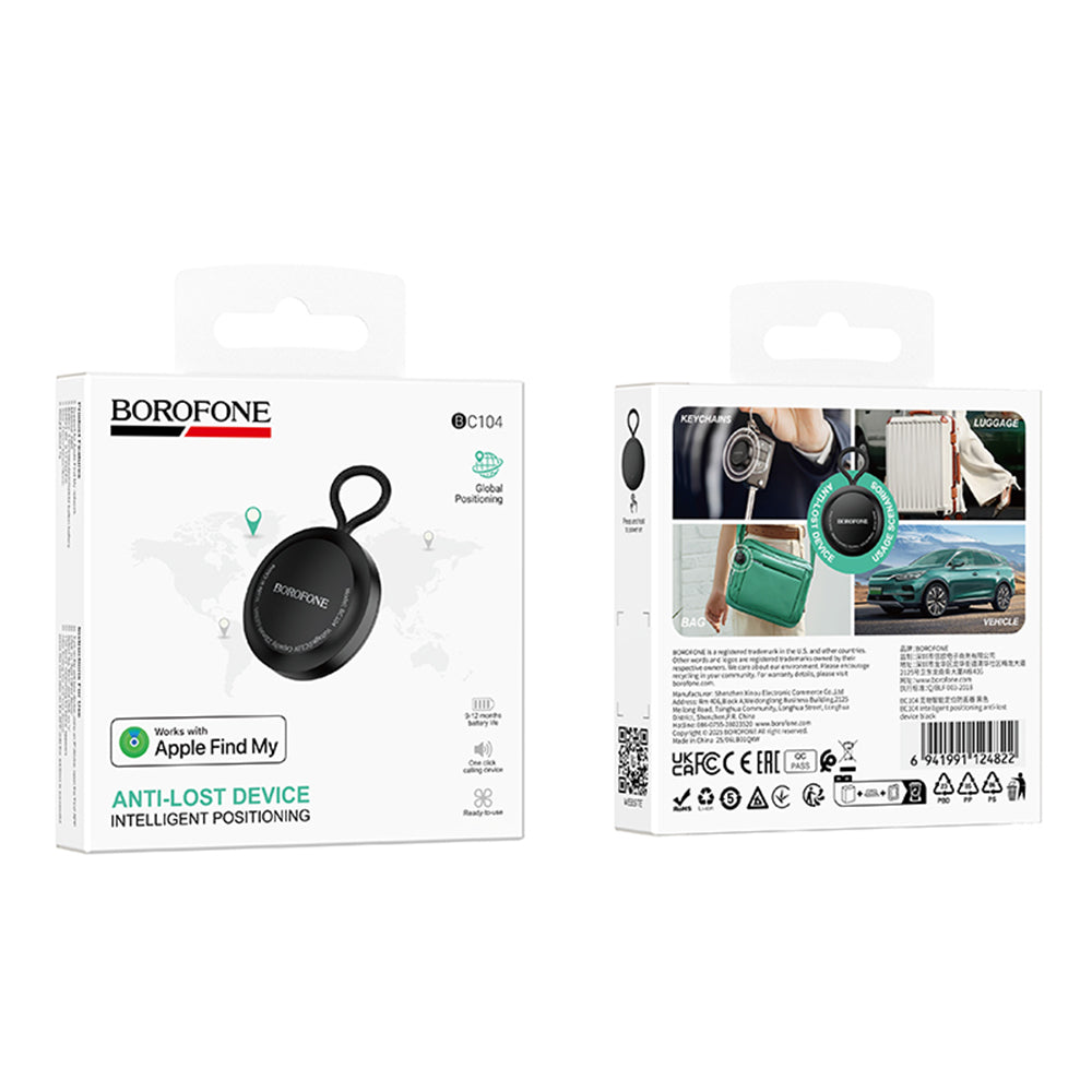 Borofone SmartTag BC104 för iOS-serien, svart
