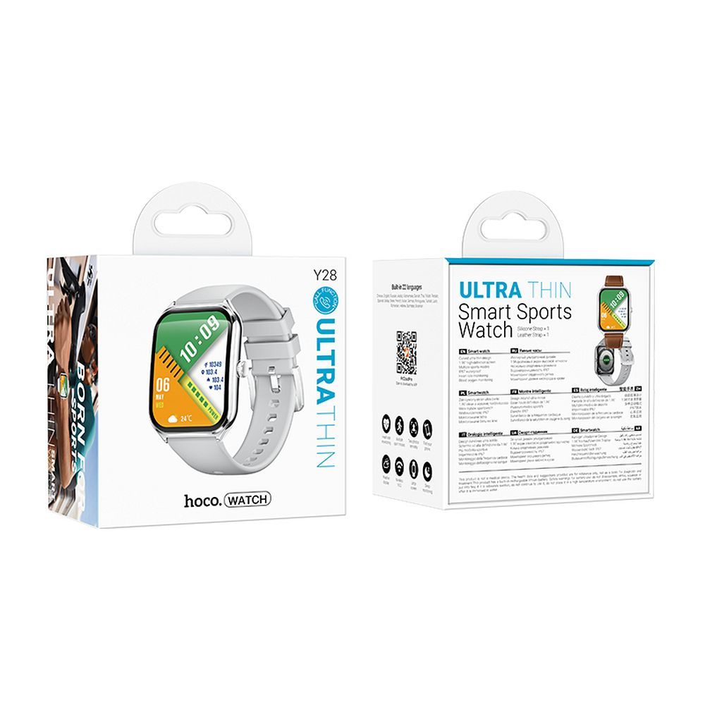 Smartwatch HOCO Y28 Call, Silver