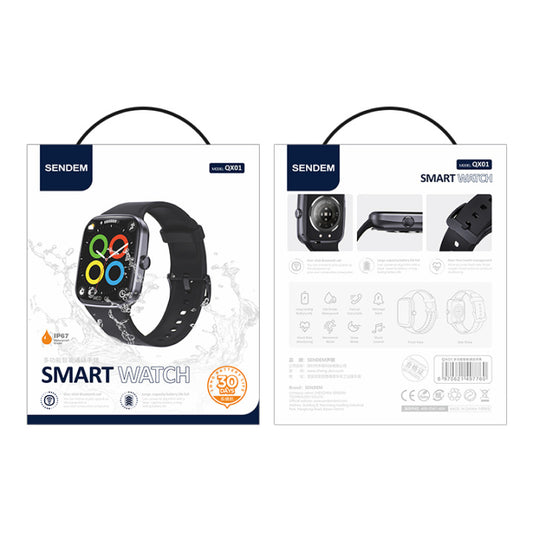 Smartklocka Sendem QX01, svart