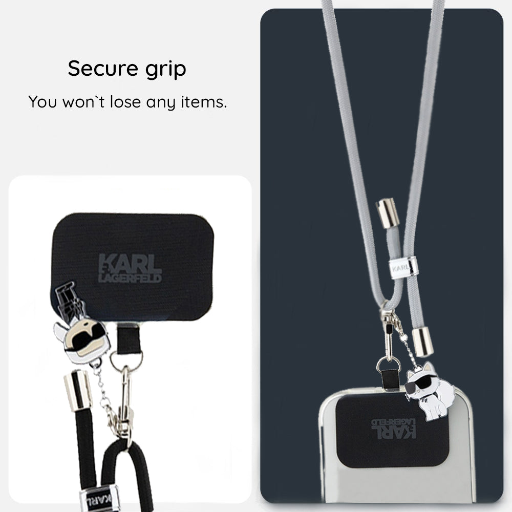 Karl Lagerfeld Ikonik Karl Telefonband, Svart