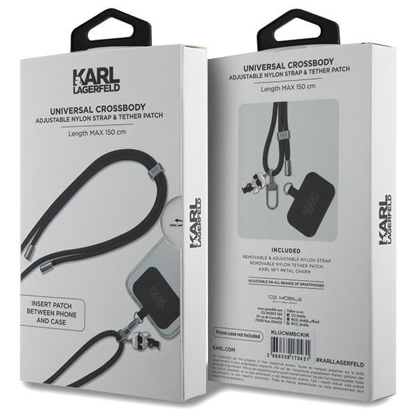 Karl Lagerfeld Ikonik Karl Telefonband, Svart
