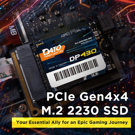 Solid State Drive (SSD) Dato DP430, NVME M.2 2230, PCIE Gen4x4, 1TB, Svart DP430SSD-1TB
