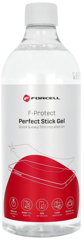 Forcell Perfect Stick Gel-lösning för applicering av skyddsfolie i plast/silikon, 1l