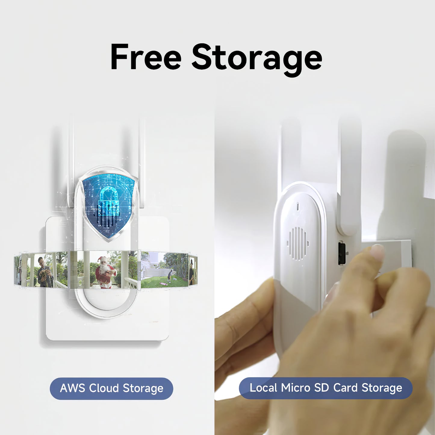 iMILAB ringklocka, Wi-Fi, 2.5K CMSXJ33A + CMSXJ33B