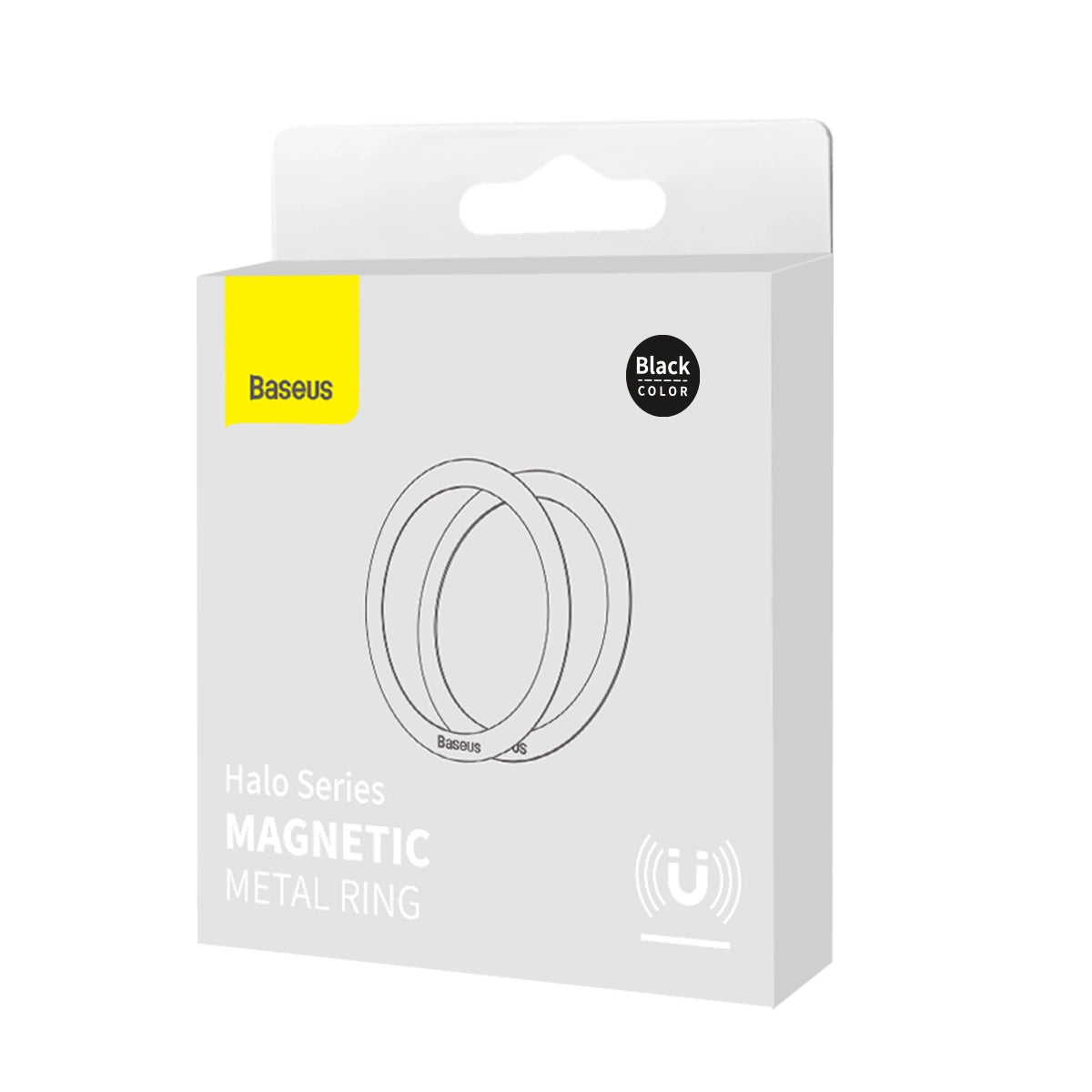 Baseus Halo Metalldekal, Set med 2 stycken, Svart PCCH000001