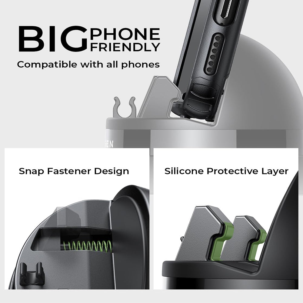 Lisen Bilhållare för Telefon / Surfplatta med tjocklek 6mm - 13mm, Svart YL0224060015