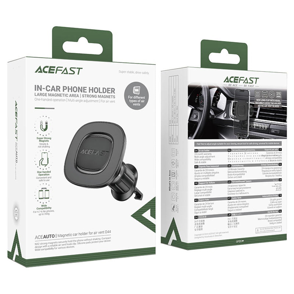 Magnetisk Bilhållare Acefast D44, Universal, Svart