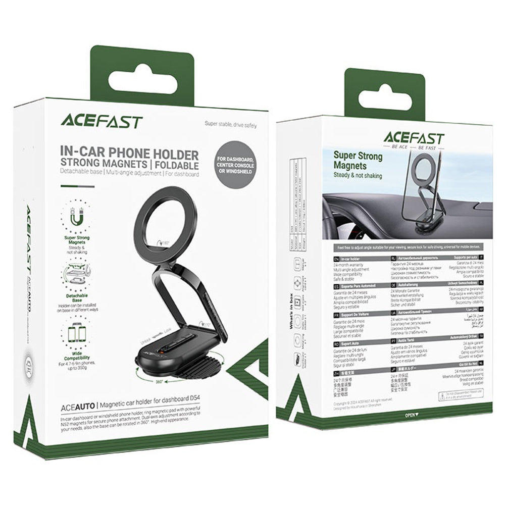 Magnetisk Bilhållare Acefast D54, Universal, Svart