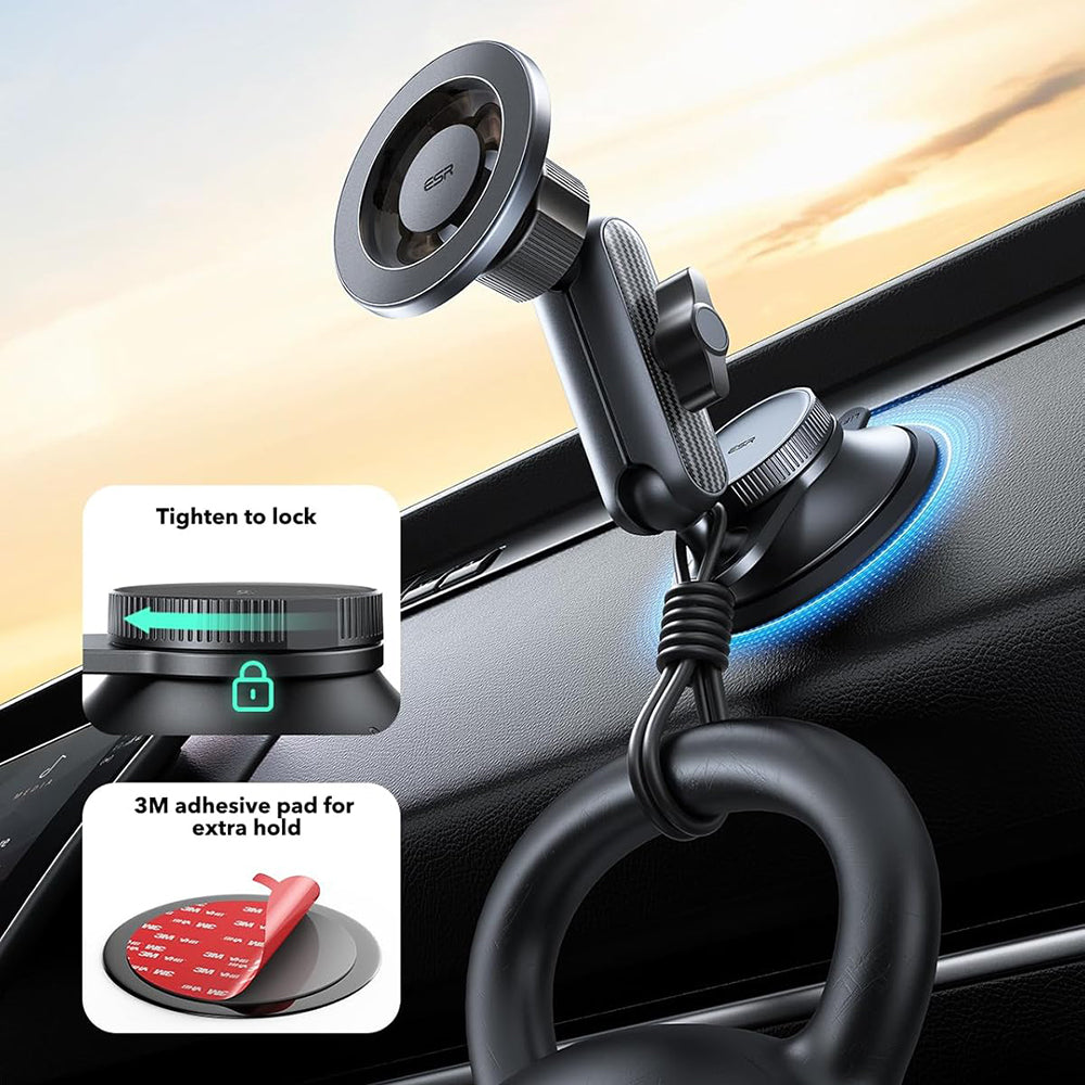 Magnetisk Bilhållare ESR OmniLock Dash, Universal, Svart