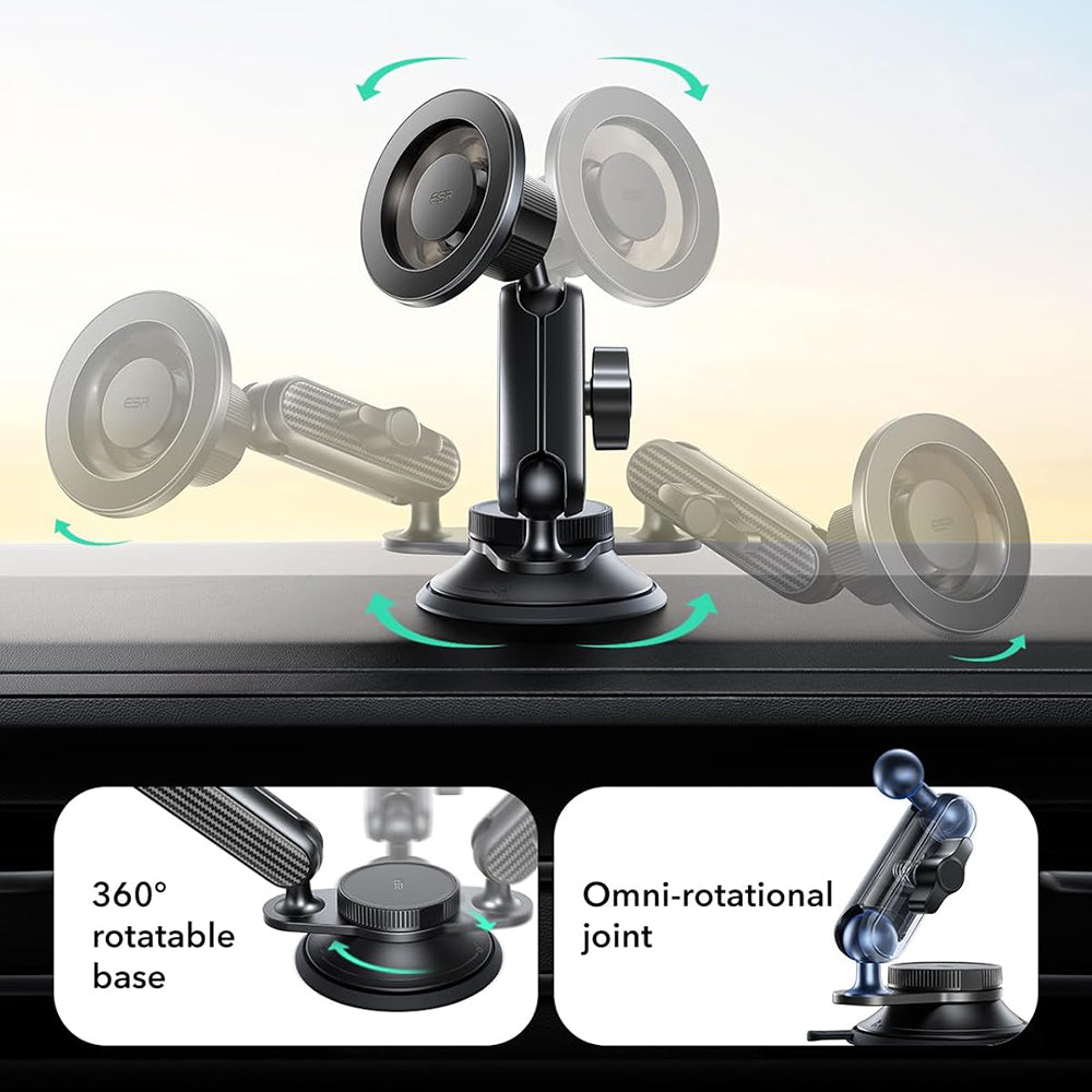 Magnetisk Bilhållare ESR OmniLock Dash, Universal, Svart