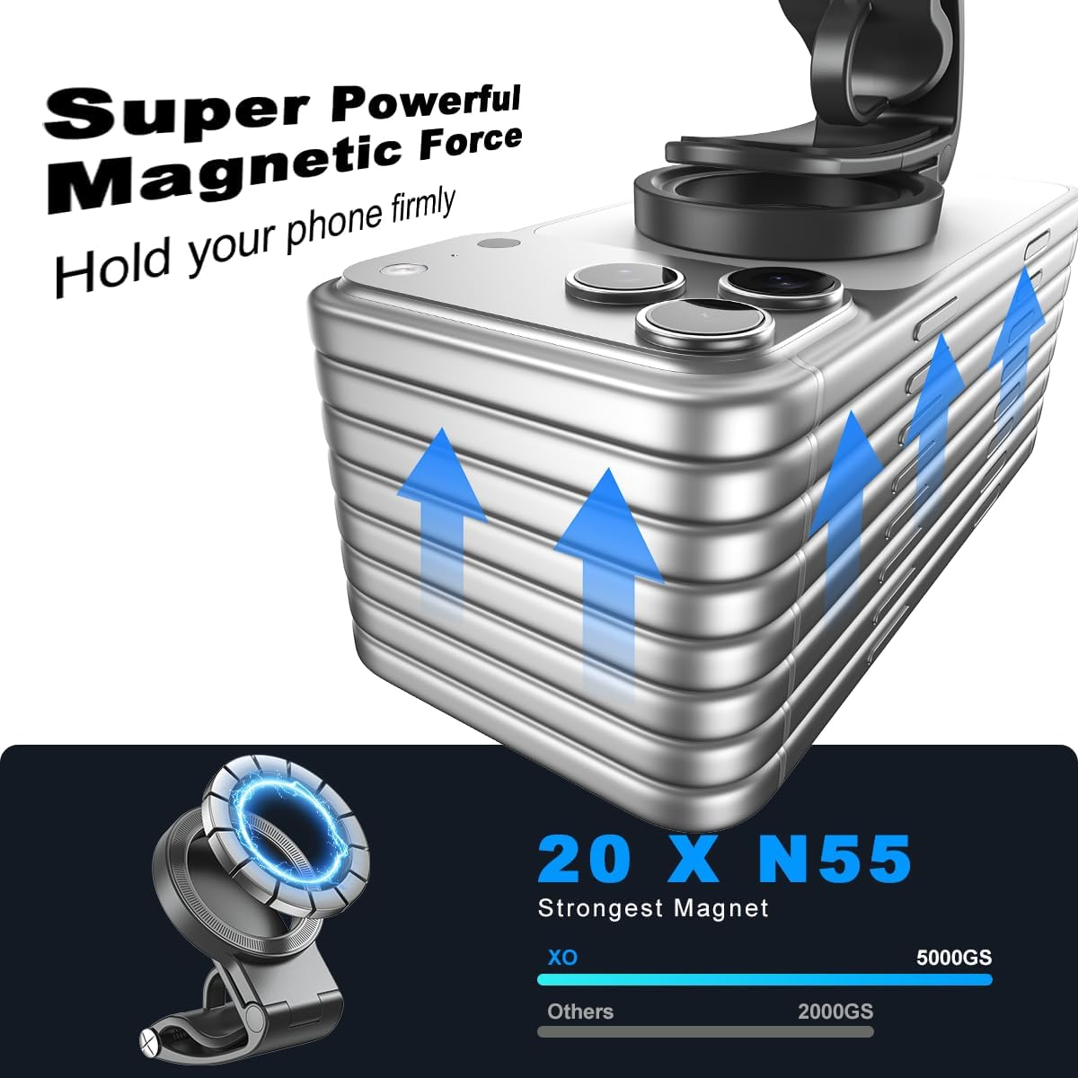 Magnetisk Bilhållare XO Design C191, Universal, Svart