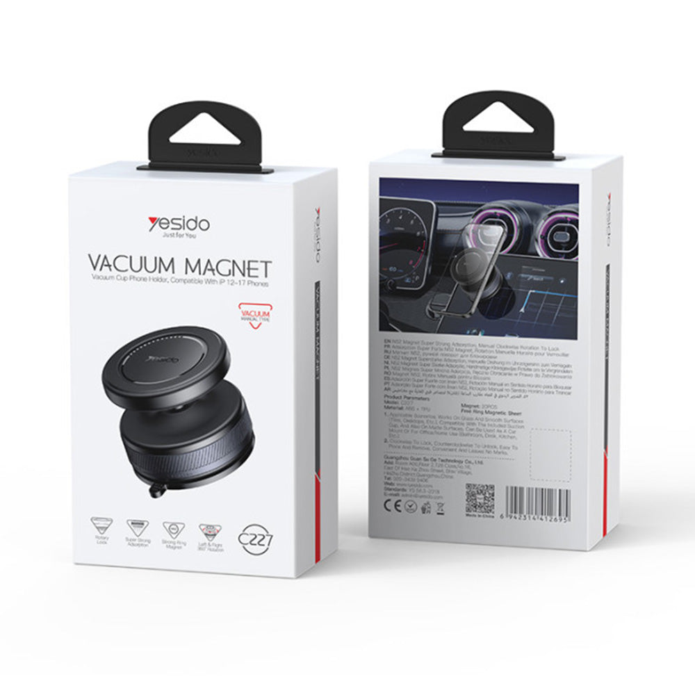 Magnetisk Bilhållare Yesido C227, Universal, Svart