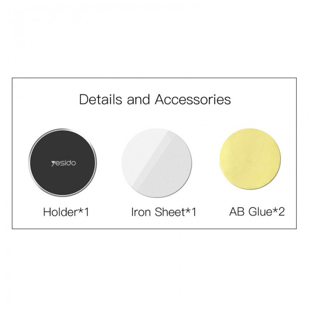 Magnetisk Bilhållare Yesido C38, Universal, Svart