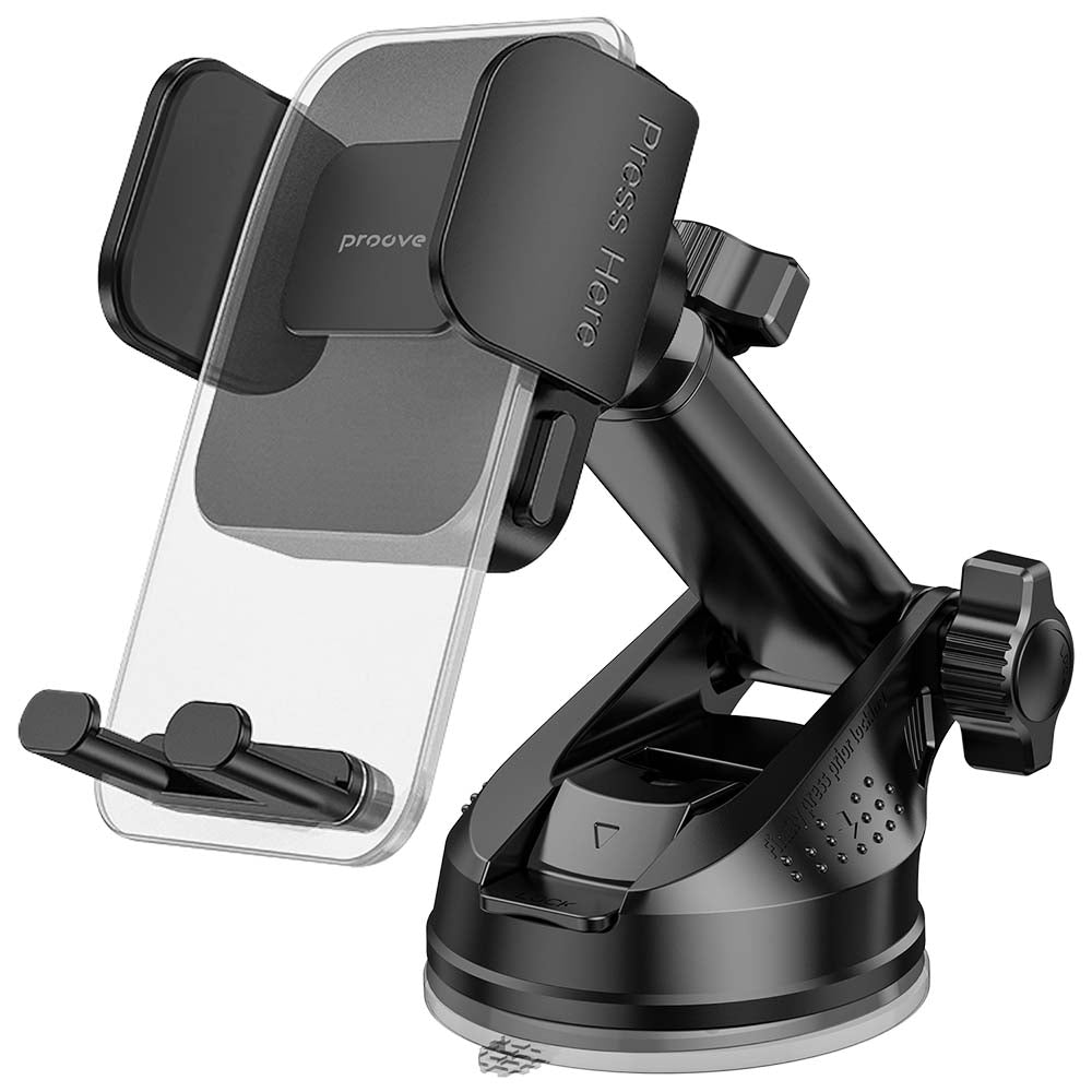 Bilhållare Proove Crystal Clamp Plus Dash, 4.7 tum - 6.9 tum, Svart CHCSP0000001