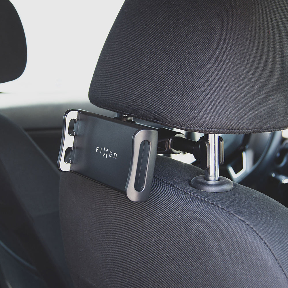 Fixed Headrest Car Holder, 7inch - 13inch, Black