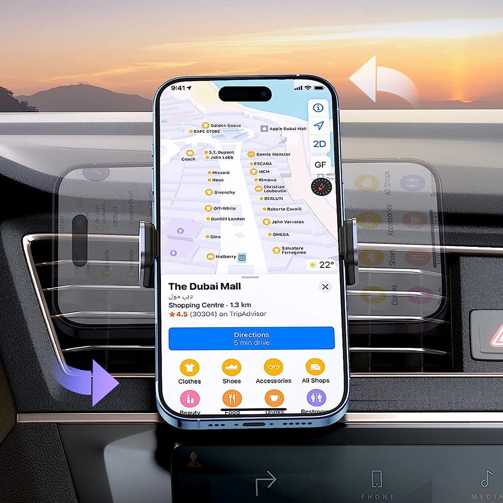 UGREEN LP120 Bilhållare, 4.7 tum - 7.2 tum, Svart