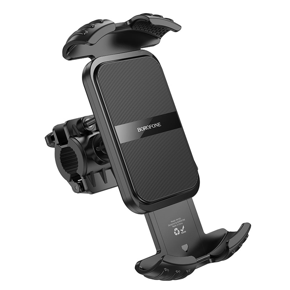 Cykel- och motorcykelhållare Borofone BH105 Basalt, 4.7 tum - 7 tum, Svart