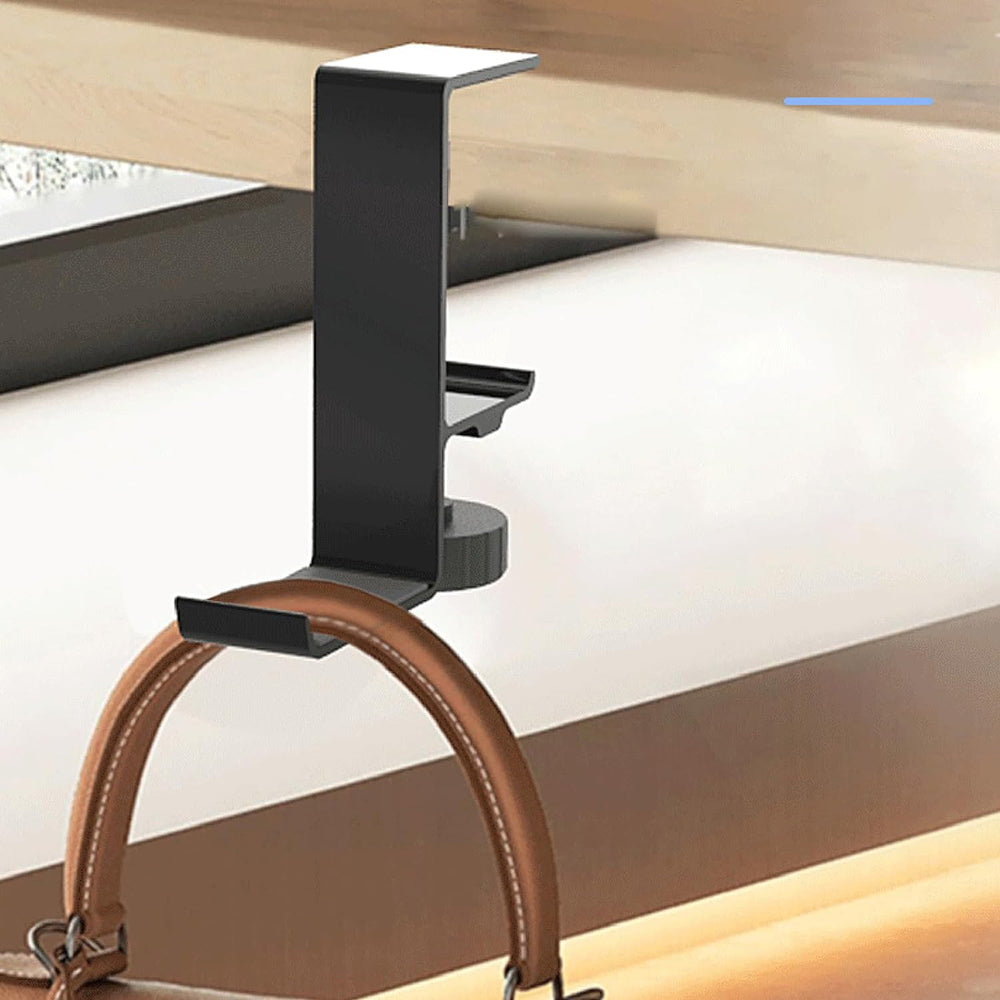 Techsuit DH2 Desk Stand for Headphones / Bag, Black