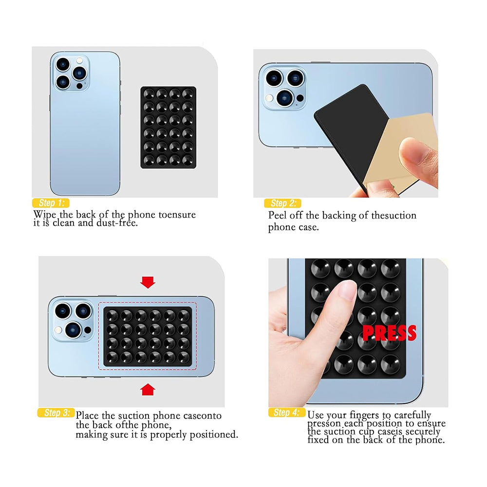 Sugkoppshållare Techsuit SB-PAD, Svart