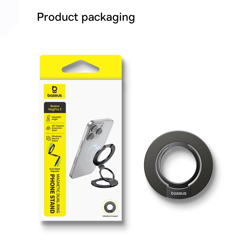 Baseus MagPro 3 Ringstöd, Universal, Svart Z0004803