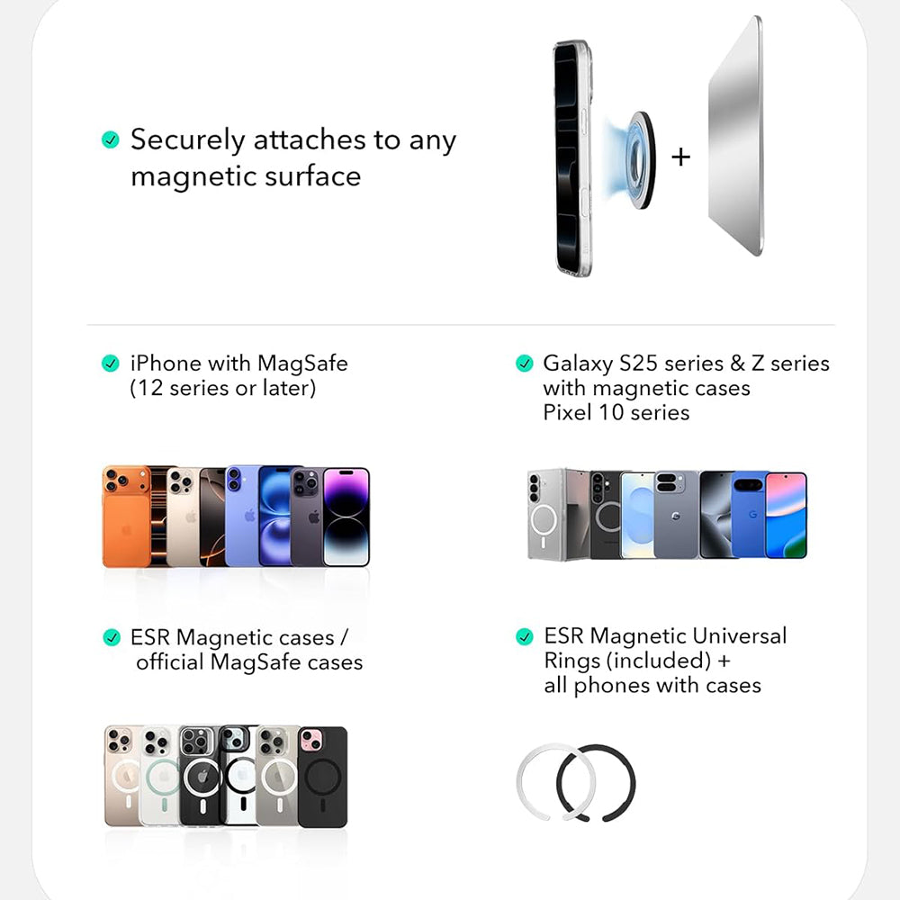 ESR HaloLock Ringstöd, Universell, Svart