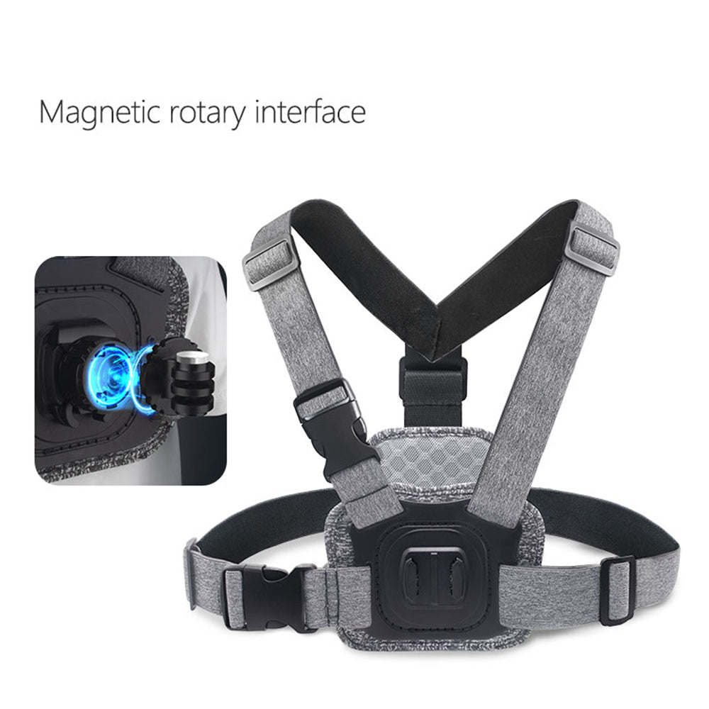 Techsuit JX-002 Chest Mount for GoPro Series, Grey