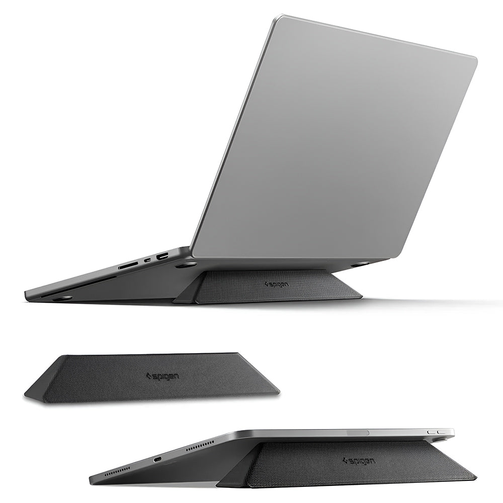 Spigen Slim Fold LD201-S6-stativ för bärbar dator max. 14 tum, svart AMP11115