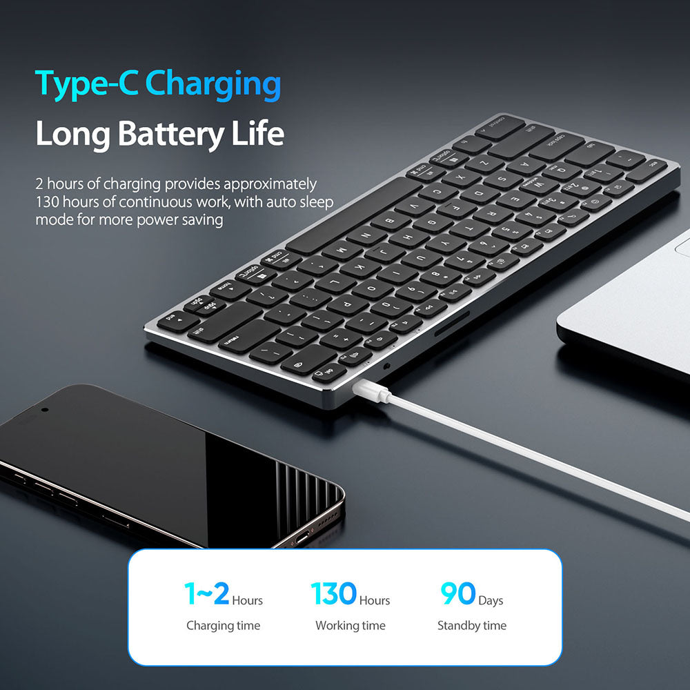 Bluetooth-tangentbord DUX DUCIS LK Mini, Vit