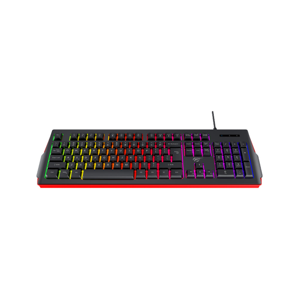Gamingtangentbord Wired USB HAVIT KB866L, RGB, 1.4m, Svart Röd
