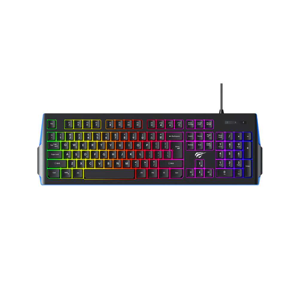 Gamingtangentbord Wired USB HAVIT KB866L, RGB, 1.4m, Svart Röd