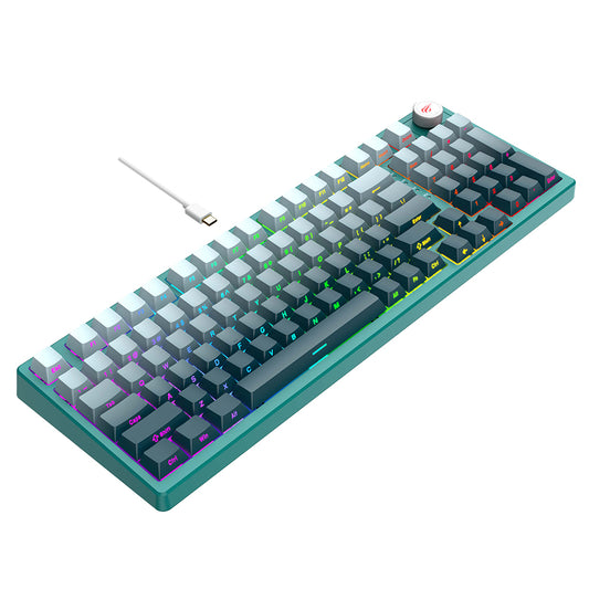 Gamingtangentbord HAVIT KB899L, RGB, 1.8m, Vit Grön