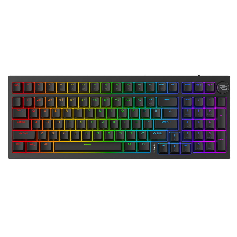 Trådlöst gamingtangentbord Proove Slicker, RGB, BT / Wi-Fi / Kabelanslutet, 1.8m, Svart WKSLEN00022401