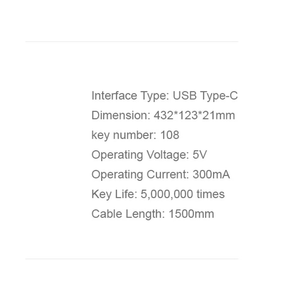Wired USB-tangentbord HAVIT KB252, USB-C, 1.5m, Svart